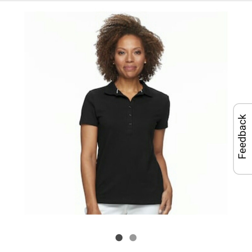 Croft & Barrow Black Polo NWT